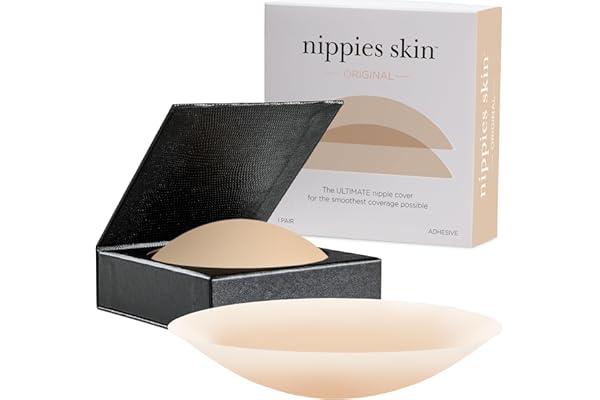 Nippies Nipple Covers for Women Reusable Sticky Silicone Pasties with Travel Case
