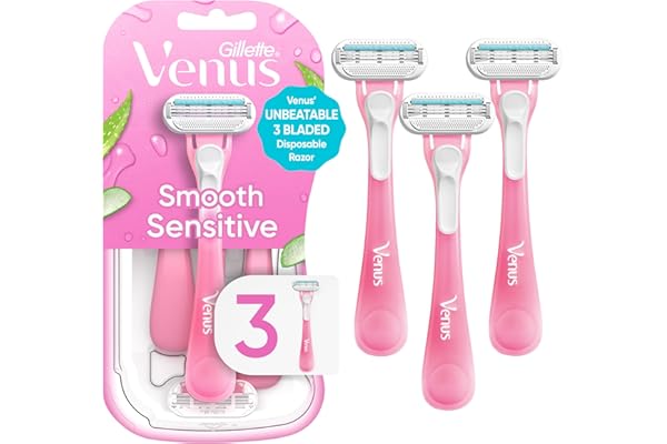 Gillette Venus Sensitive Women's Disposable Razors 3 Pack