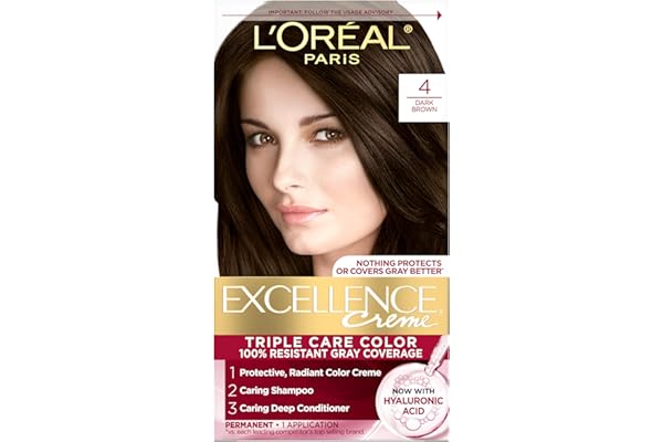 L'Oreal Paris Excellence Creme Permanent Hair Color Triple Care 4 Dark Brown
