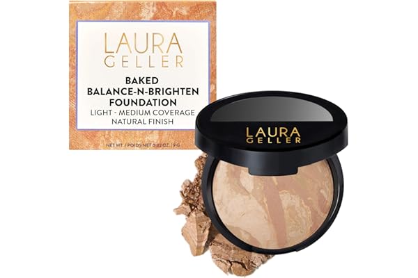 LAURA GELLER Baked Balance-n-Brighten Color Correcting Powder Foundation Light