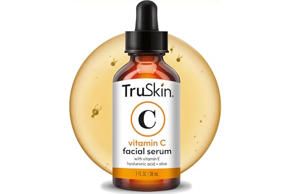 TruSkin Vitamin C Serum for Face Hyaluronic Acid Vitamin E Brightening Dark Spots 1 fl oz