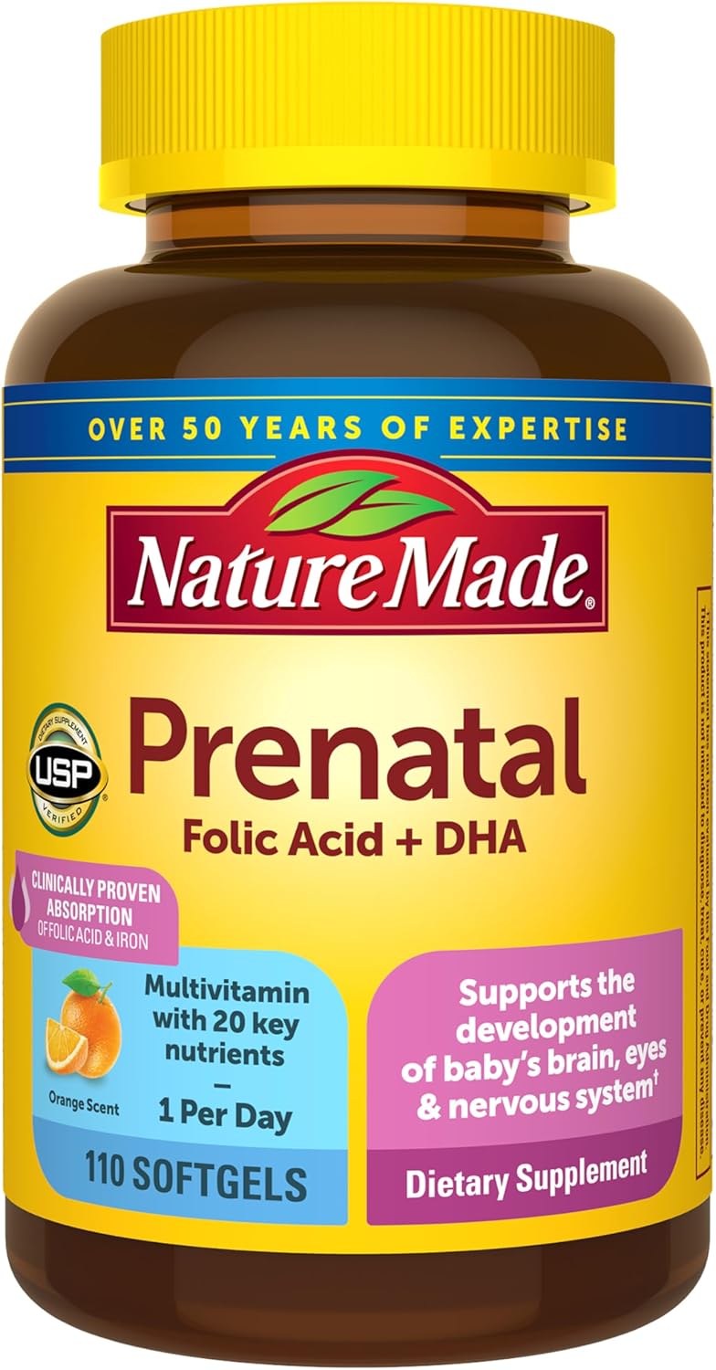 Nature Made Prenatal Vitamins with Folic Acid and DHA