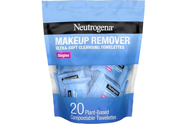 Neutrogena Makeup Remover Wipes Single Face Cleansing Towelettes Individually Wrapped 20 ct