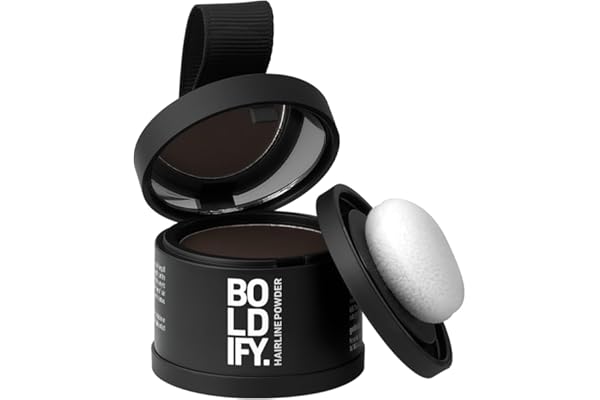 BOLDIFY Hairline Powder Water-Resistant Root Touch Up Gray Coverage Dark Brown