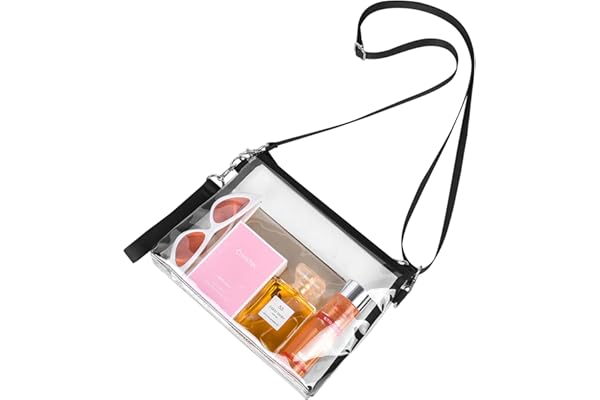 Bagenius Clear Bag for Stadium Events Clear Purse Detachable Strap Sports Concert Game Day