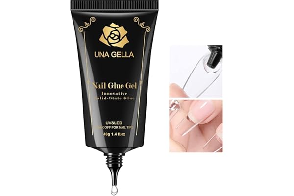 UNA GELLA Gel Nail Glue 40g Soak Off Gel Glue for Acrylic Fake Nails Press On Nails Extension