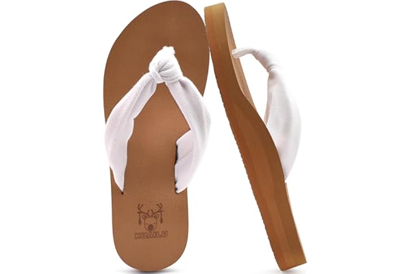 KuaiLu Flip Flops for Women Arch Support Yoga Mat Comfortable Summer Beach Walking Sandals