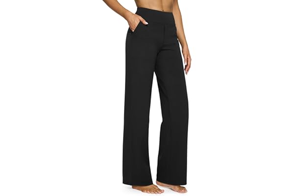 G4Free EverGoing Yoga Pants Women Wide Leg Pockets High Waist Stretch Petite/Regular/Tall