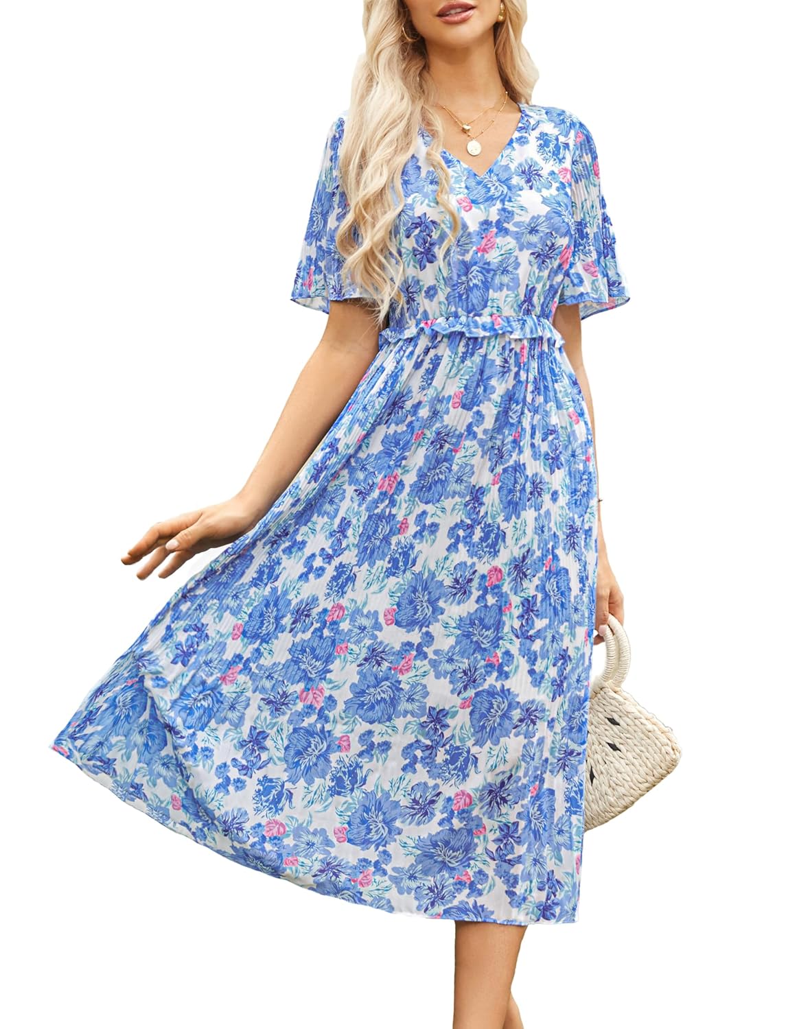 Grace Karin Chiffon Floral A-Line Dress