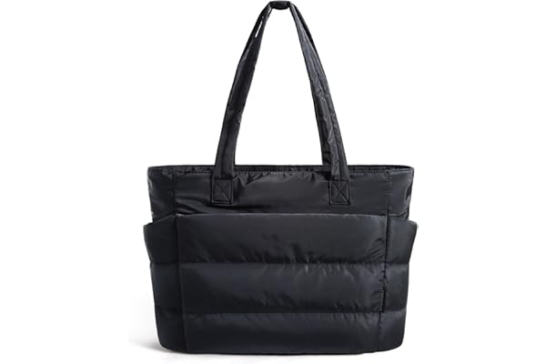 BAGSMART Tote Bag for Women Lightweight Puffy Tote with Compartments Shoulder Bag Travel Work Gym