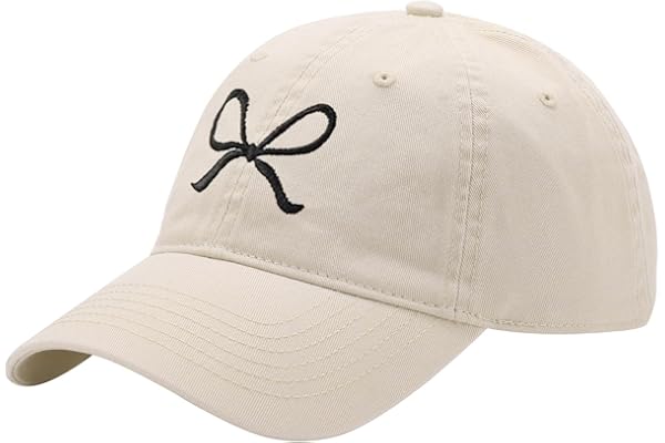 Trendy Bow-Tie Baseball Cap for Women Trucker Hats Y2k Adjustable Fashion Sun Hat
