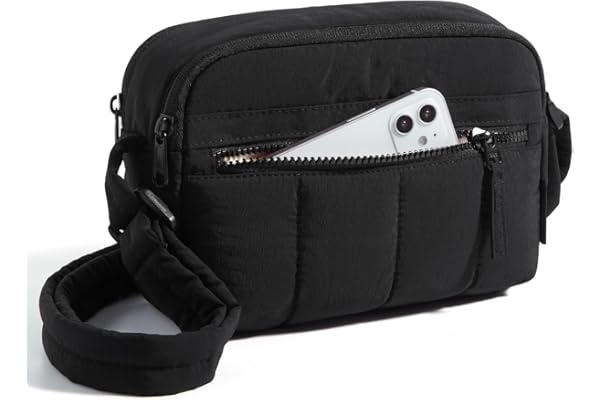 BAGSMART Cross Body Purse Mini Crossbody Bags for Women Travel Puffy Shoulder Handbag RFID Blocking